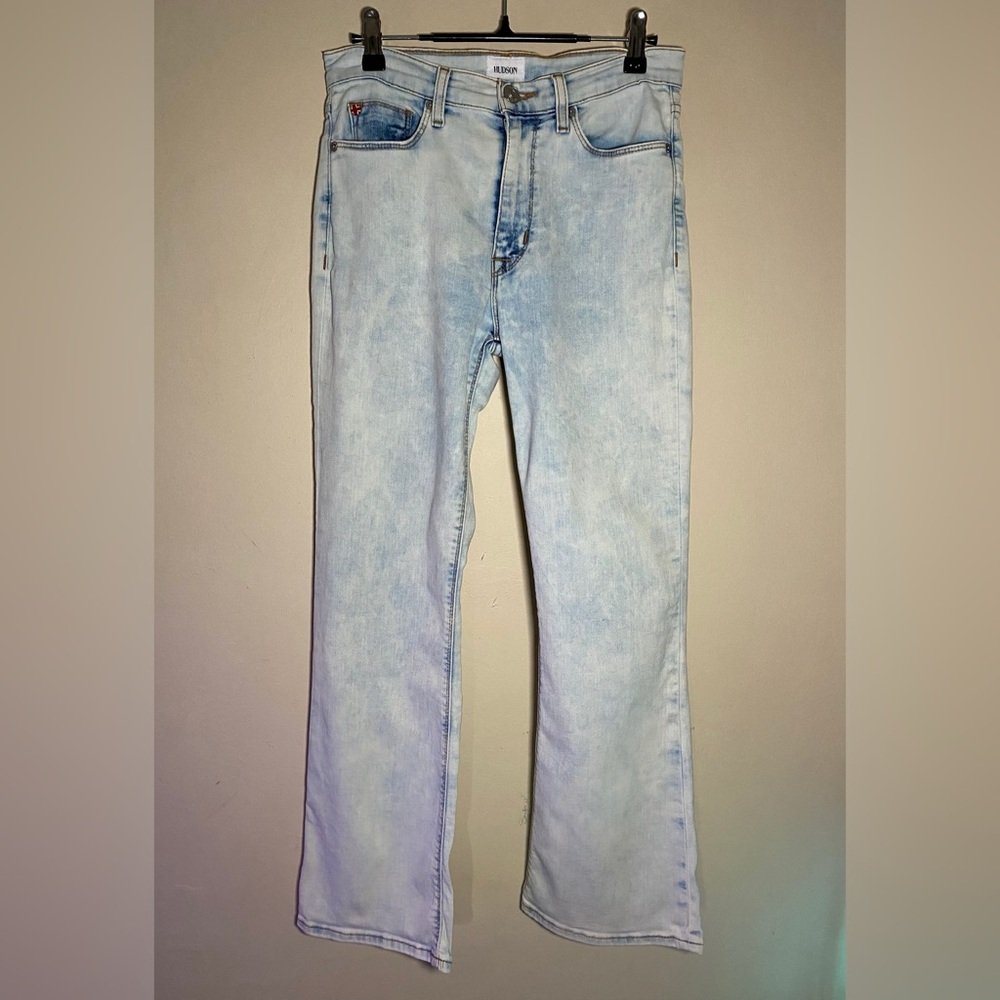 Hudson Jeans Blair High Rise Boot Cut Crop Women’s 27” Blue Clean Girl Flare Y2K